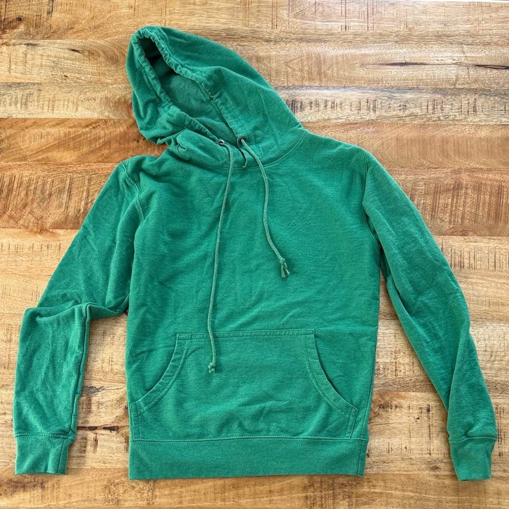 Vintage delta fleece women’s green hoodie sweatshirt small 80s